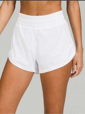 Lululemon Track That High-Rise Lined Short 3"
White 8